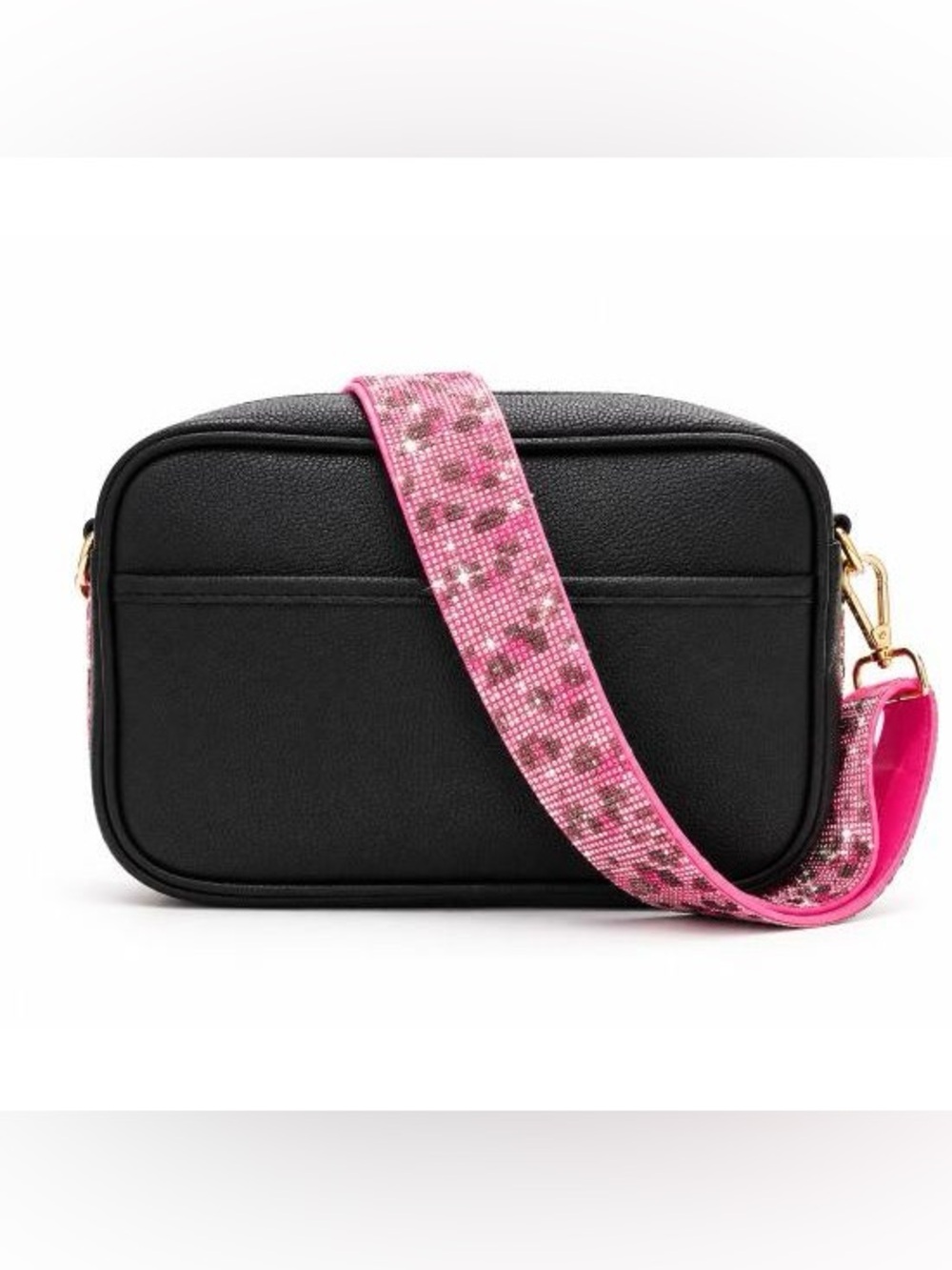 BRAND NEW WITH TAGS Pink Leopard Rhinestone Crossbody Guitar Strap